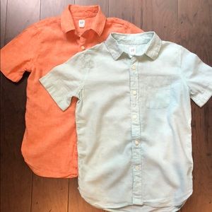 Gap short sleeve linen-like shirts